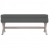Banco de arrumação 110x45x49 cm tecido cinzento-escuro 3