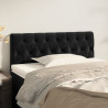 Cabeceira de cama veludo 100x7x78/88 cm preto 1