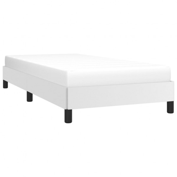 Estructura de cama cuero sintético blanco 80x200 cm M 3
