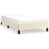 Estrutura de cama 80x200 cm couro artificial cor creme 2