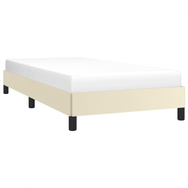 Estructura de cama cuero sintético color crema 80x200 cm M 3