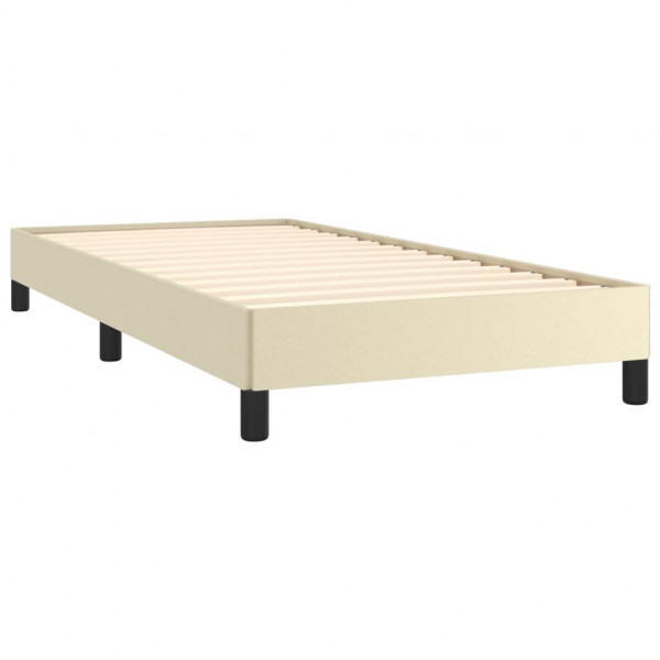 Estrutura de cama 80x200 cm couro artificial cor creme M 4