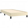 Estructura de cama cuero sintético color crema 80x200 cm 4