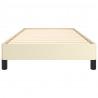 Estructura de cama cuero sintético color crema 80x200 cm 5