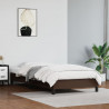 Estructura de cama cuero sintético marrón 80x200 cm 1