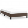 Estructura de cama cuero sintético marrón 80x200 cm 2