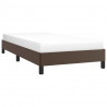 Estructura de cama cuero sintético marrón 80x200 cm 3