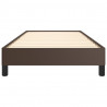 Estructura de cama cuero sintético marrón 80x200 cm 5