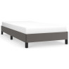 Estructura de cama cuero sintético gris 80x200 cm 2