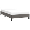 Estructura de cama cuero sintético gris 80x200 cm 3