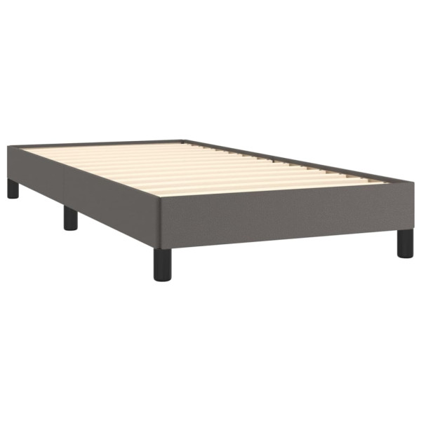 Estrutura de cama 80x200 cm couro artificial cinza M 4