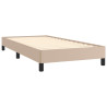 Estructura de cama cuero sintético color capuchino 80x200 cm 4