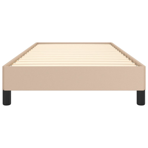 Estrutura de cama 80x200 cm couro artificial cor cappuccino M 5