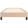 Estructura de cama cuero sintético color capuchino 80x200 cm 5