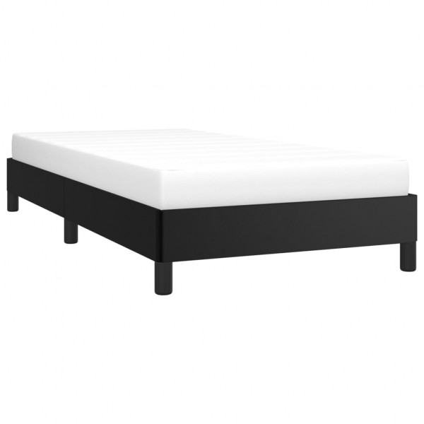 Estructura de cama de cuero sintético negro 90x200 cm M 3