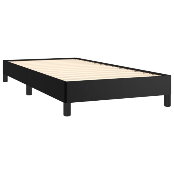 Estructura de cama de cuero sintético negro 90x200 cm M 4