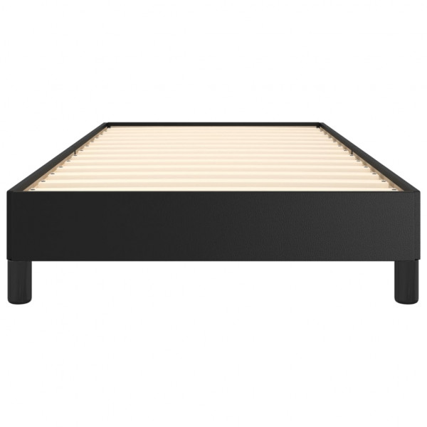 Estrutura de cama 90x200 cm couro artificial preto M 5