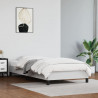 Estructura de cama de cuero sintético blanco 90x200 cm 1