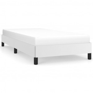 Estrutura de cama 90x200 cm couro artificial branco H