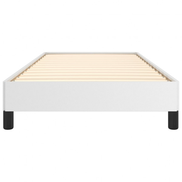 Estrutura de cama 90x200 cm couro artificial branco M 5