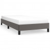 Estrutura de cama 90x200 cm couro artificial cinzento 2