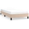 Estructura de cama de cuero sintético capuchino 90x200 cm 2