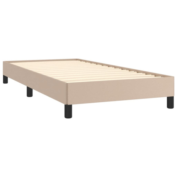Estrutura de cama 90x200 cm couro artificial cappuccino M 4