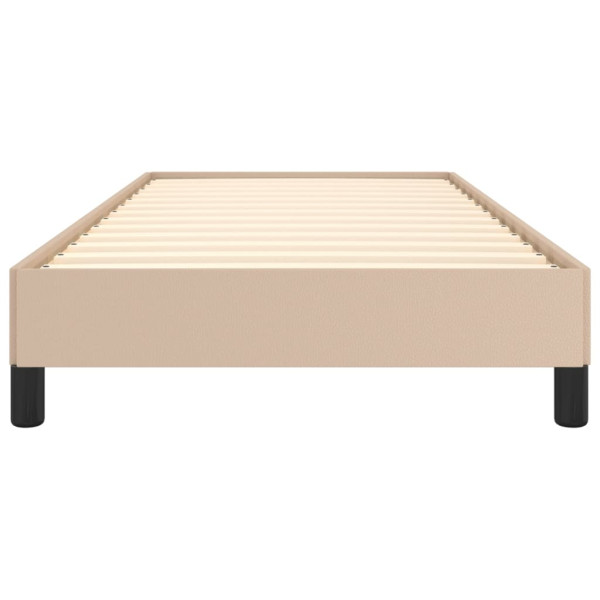 Estrutura de cama 90x200 cm couro artificial cappuccino M 5