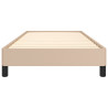Estructura de cama de cuero sintético capuchino 90x200 cm 5