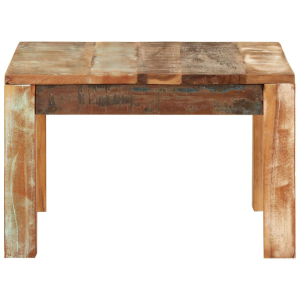 Mesa de centro de madera maciza reciclada 55x55x35 cm M 3