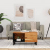 Mesa de centro madera maciza acacia y contrachapada 80x50x40 cm 1