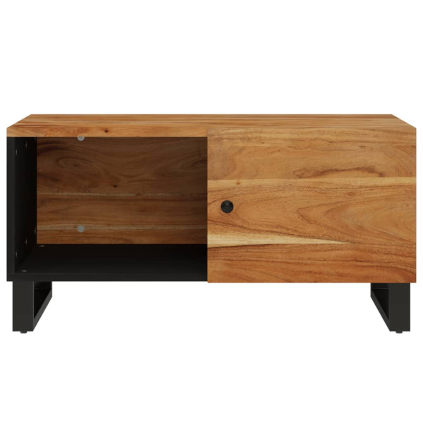 Mesa de centro madera maciza acacia y contrachapada 80x50x40 cm M 4