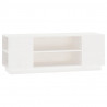 Mueble de TV madera maciza de pino blanco 110x35x40.5 cm 2