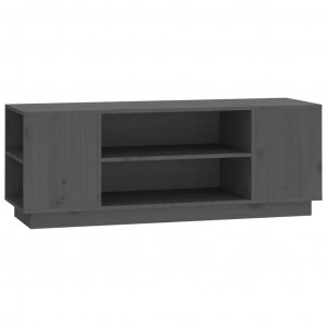 Mueble de TV madera maciza de pino gris 110x35x40.5 cm H