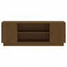 Móvel de TV 110x35x40.5 cm madeira de pinho maciça castanho mel 5