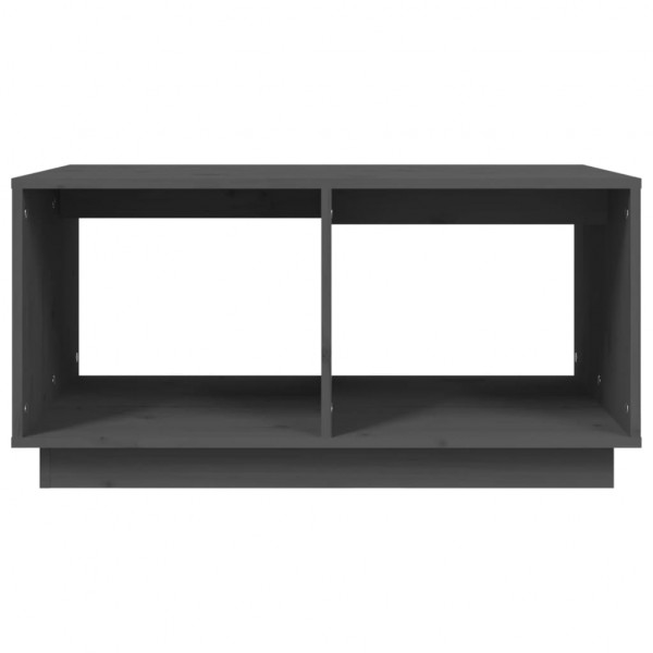 Mesa de centro 80x50x40 cm madeira de pinho maciça cinza M 5