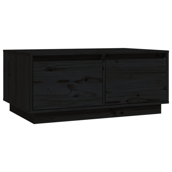 Mesa de centro de madera maciza de pino negro 80x50x35 cm M 2