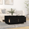 Mesa de centro de madera maciza de pino negro 80x50x35 cm 3