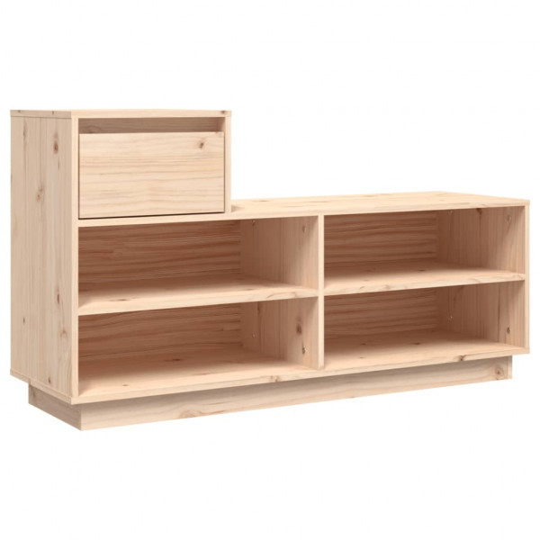 Mueble zapatero de madera maciza de pino 110x34x61 cm M 2