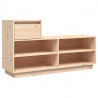 Mueble zapatero de madera maciza de pino 110x34x61 cm 2