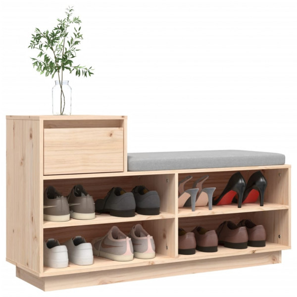 Mueble zapatero de madera maciza de pino 110x34x61 cm M 4