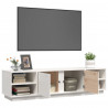Mueble de TV madera maciza de pino blanco 156x40x40 cm 5
