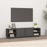 Mueble de TV madera maciza de pino gris 156x40x40 cm 1