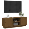 Mueble de TV madera maciza de pino marrón miel 110x35x40.5 cm 4