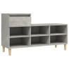 Mueble zapatero madera contrachapada gris hormigón 102x36x60 cm 2