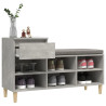 Mueble zapatero madera contrachapada gris hormigón 102x36x60 cm 5