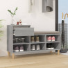 Mueble zapatero madera contrachapada gris Sonoma 102x36x60 cm 3