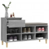Mueble zapatero madera contrachapada gris Sonoma 102x36x60 cm 5