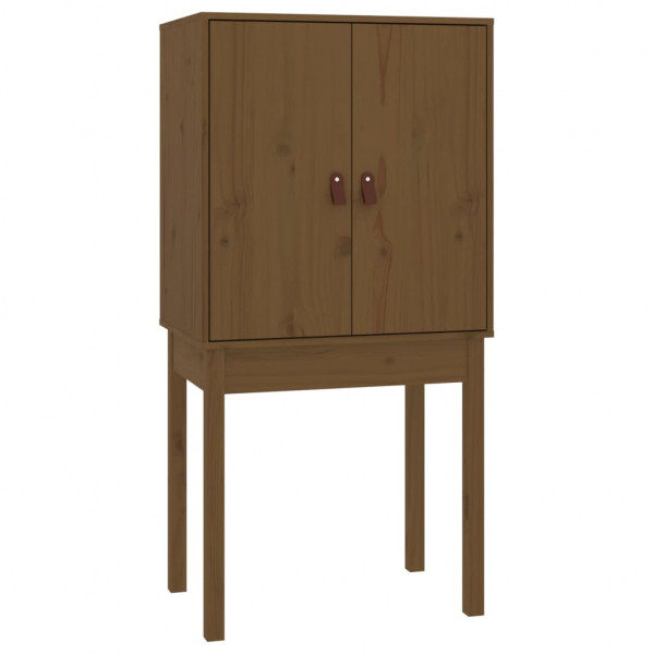 Aparador alto madera maciza de pino marrón miel 60x40x120 cm M 5