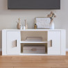 Mueble para TV madera contrachapada blanco 100x35x40 cm 1